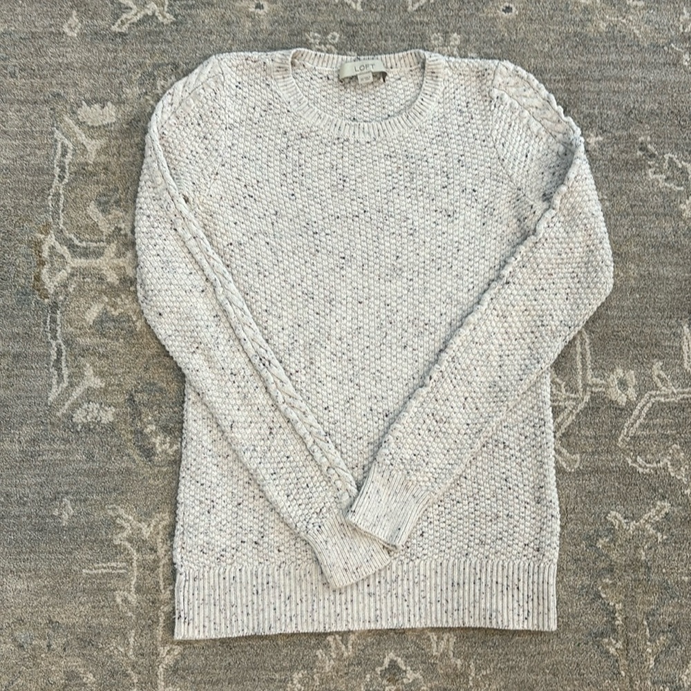 Speckled cable Loft sweater
